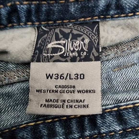 Mens Silver Jeans - Picture 2 of 3